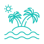 Beach and palm trees Icon