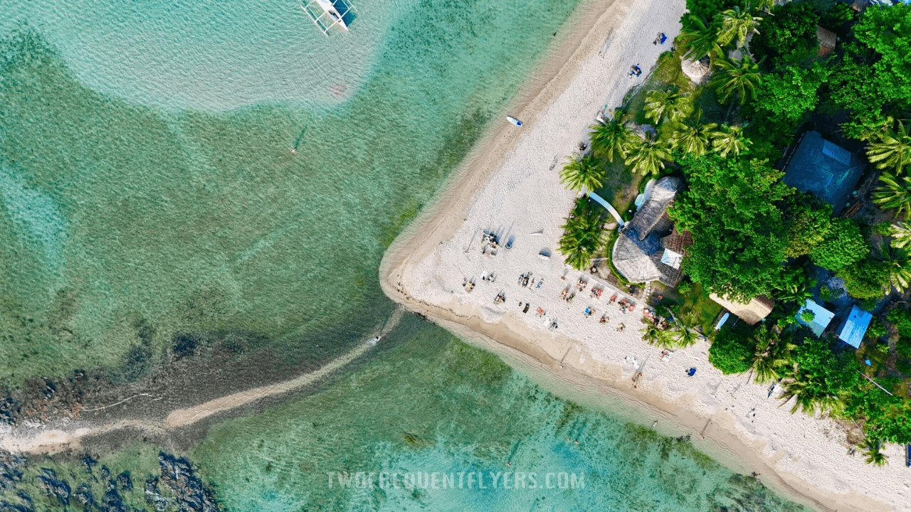 Las Cabanas Beach El Nido Birds Eye View