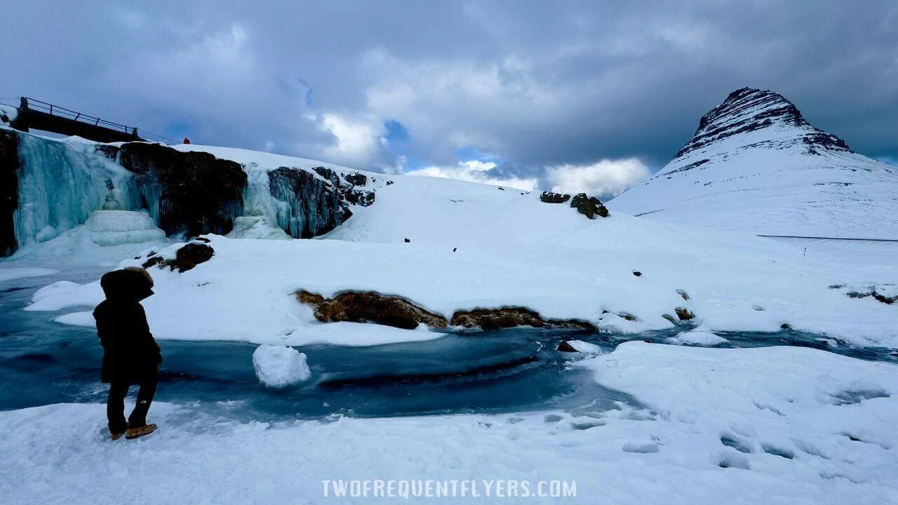 Kirkjufellsfoss Waterfall and Mount Kirkjufell, Iceland.