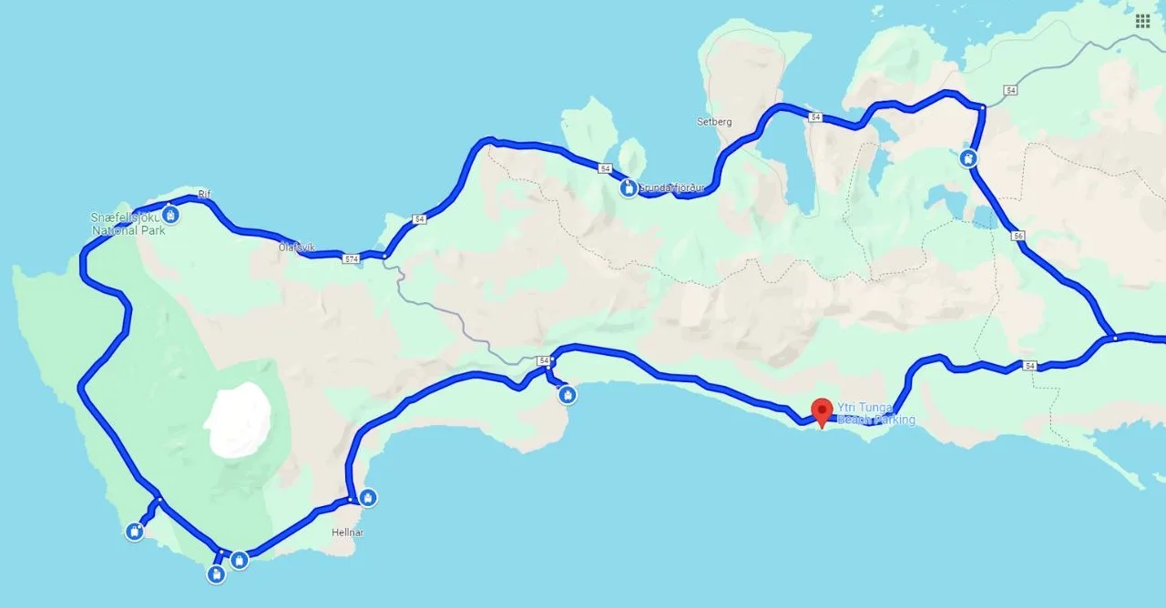 West Iceland Self Drive Route