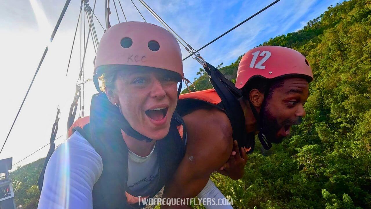 Zipline at Kawasan Falls