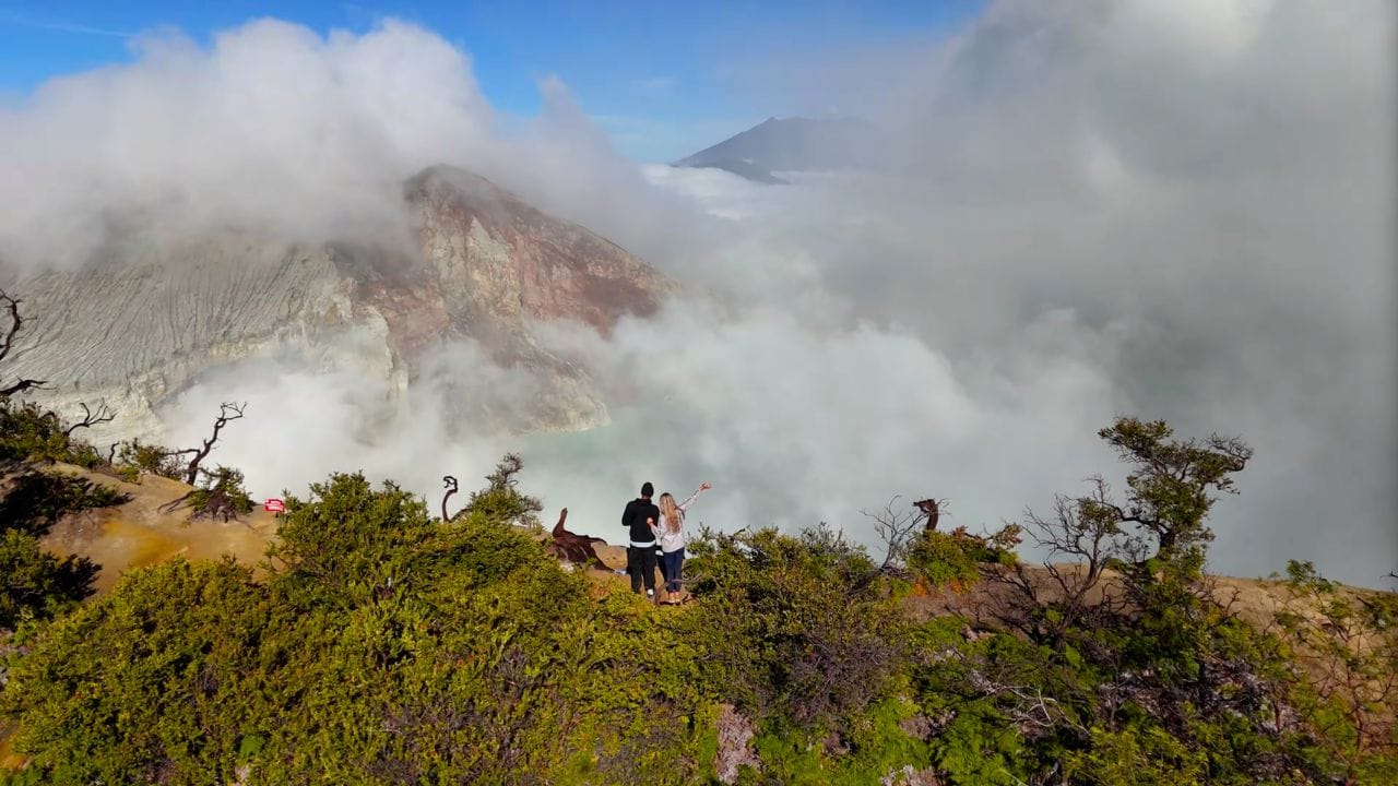 Beth and Denz at Mt Ijen Crater