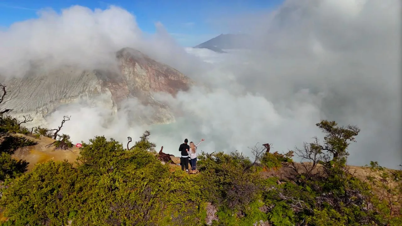 Beth and Denz at Mt Ijen Crater