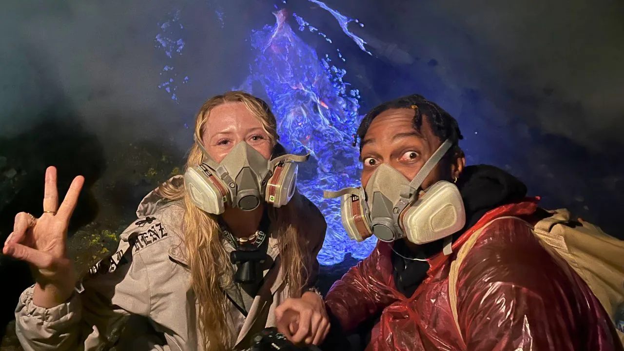 Beth and Denz at blue flame