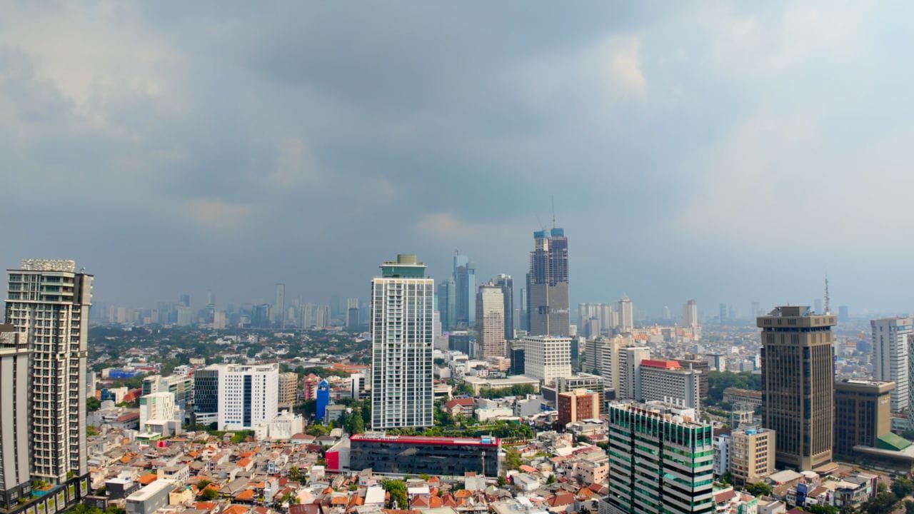 Rainy South View National Library Indonesia.