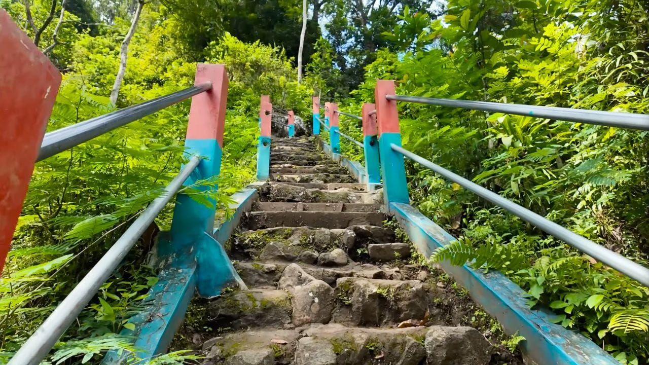 Stairs Tumpak Sewu Waterfall