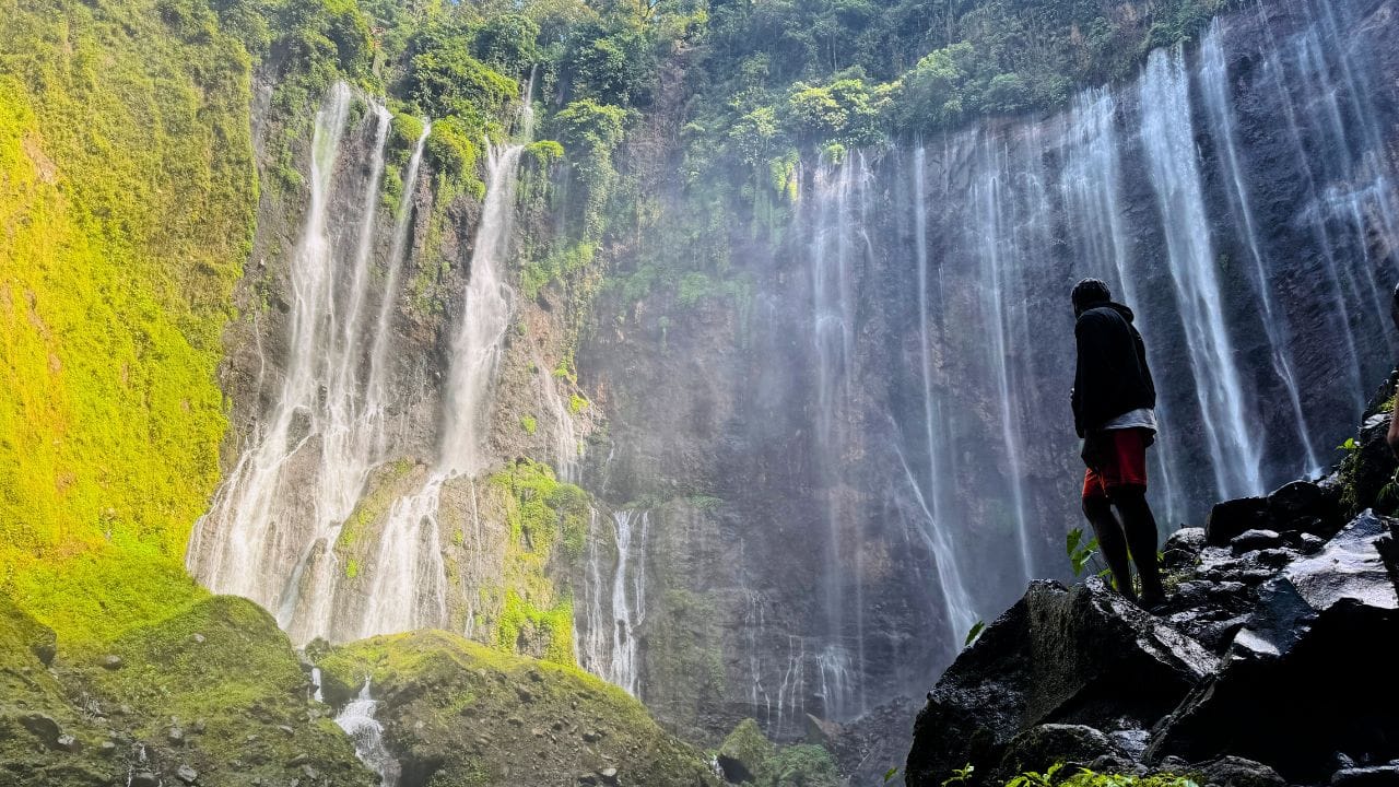 Standing At The Base Of Tumpak Sewu