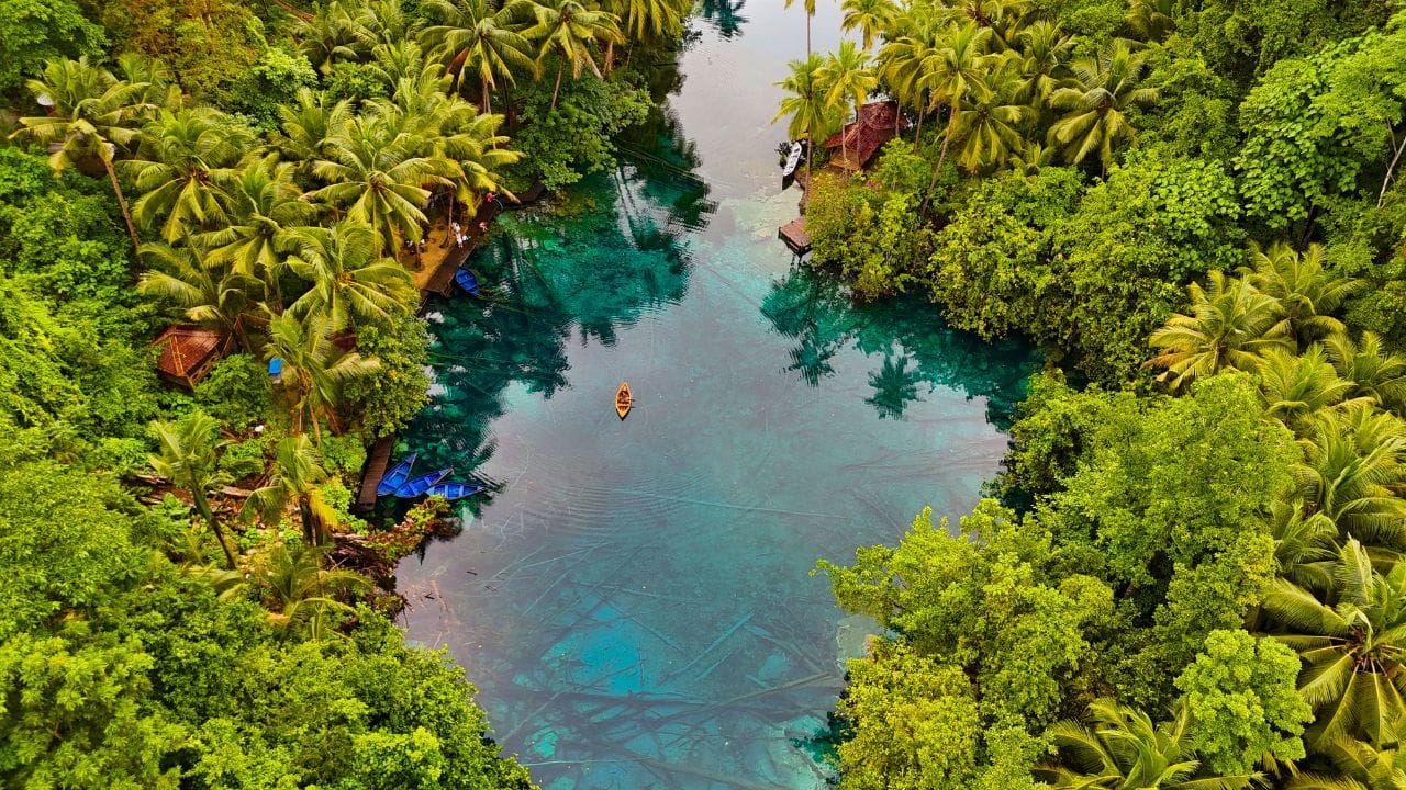 Paisu Pok Lake drone Sulawesi Paisu Pok Lake drone Sulawesi